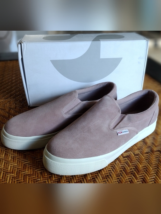 Superga Shoes - Superga 2306 Rose Suede Low Top Slip On Casual Shoes Sneakers